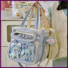 Japanese Transparent Ita Bag Handbag Women Anime Portable Large Capacity.