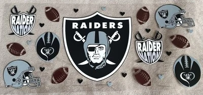 Football Team LAS VEGAS RAIDERS UV DTF Transfer Sticker Cup Wrap DIY Bottles
