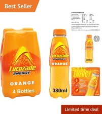 380ml Energy Orange Drinks - Pack of 4 with Sustained Hydration & Zesty Taste