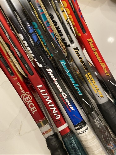 LOT 6 PRINCE THUNDER BOLT CLOUD LITE LONGBODY TENNIS RACQUETS EXCEL FORCE 3