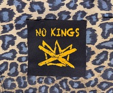 No Kings DIY Patch- Punk Crust Anti Fascist Black Flag Leftover Crack Oi