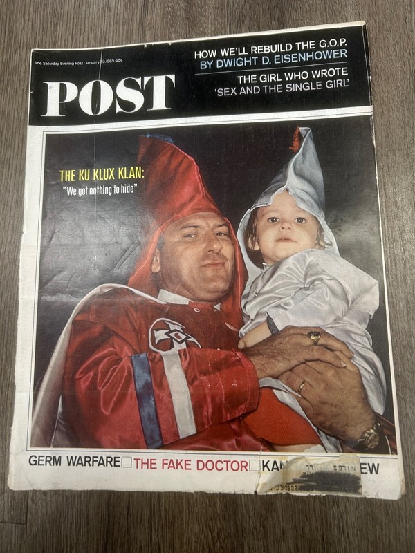 Saturday evening post January 30, 1965 klu klux klan good condition
