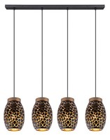 Globo H Narri HäNgeleuchte Metall Goldfarben, 4X E27, 120 Cm, Design-Stil, IP20,