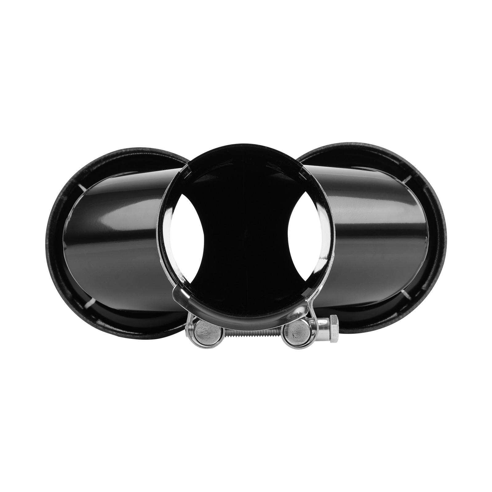 2.5" Inlet Dual 4" Outlet Quad Exhaust Tips Carbon Fiber For Maserati Grecale GT