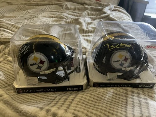 Pittsburgh Steelers Signed Mini Helmets Darnell Washington Joey Porter  COA NFL