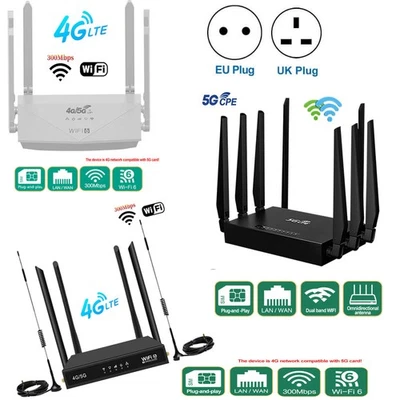 1* 4G/ LTE WLAN Router Wireless WiFi6 CPE Router mit SIM Kartensteckplatz{} - Bild 1 von 4