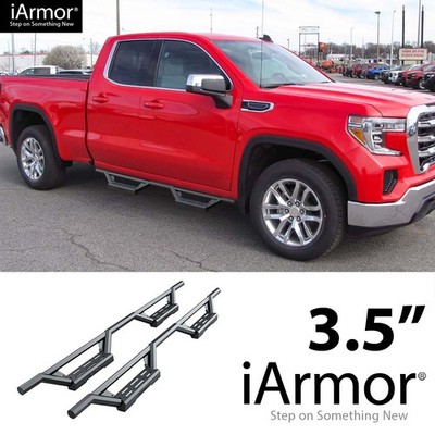 APS Stainless Steel Drop Steps for 19-26 Silverado Sierra Double Cab