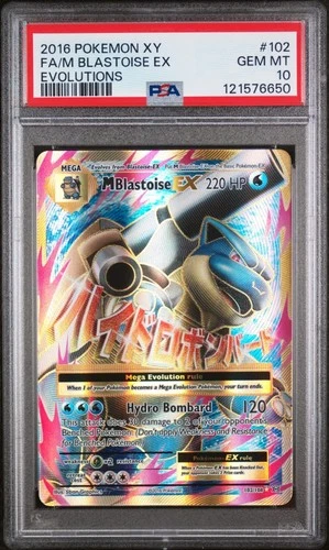 M Blastoise EX PSA 10 - 102/108 - Mega Full Art - XY Evolutions - Pokemon