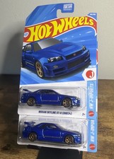 2026 Hot Wheels Nissan Skyline Gt-r R34 Blue K L Case Mainline Lot Of 2 Jdm