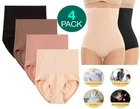 4x Womens Magic High Waist Slimming Underwear Knickers Briefs Firm Tummy Control