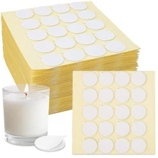 RAINFLOW 720 Pcs Candle Wick Stickers - Candle Making Kit,Candle Making Suppl...