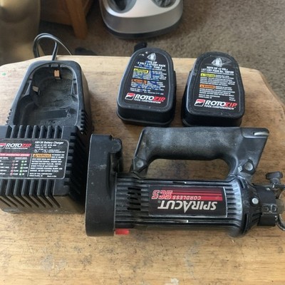 Untested Roto Zip RotoZip Spiral Saw Drill SCS02 Cordless 12V Battery charger 