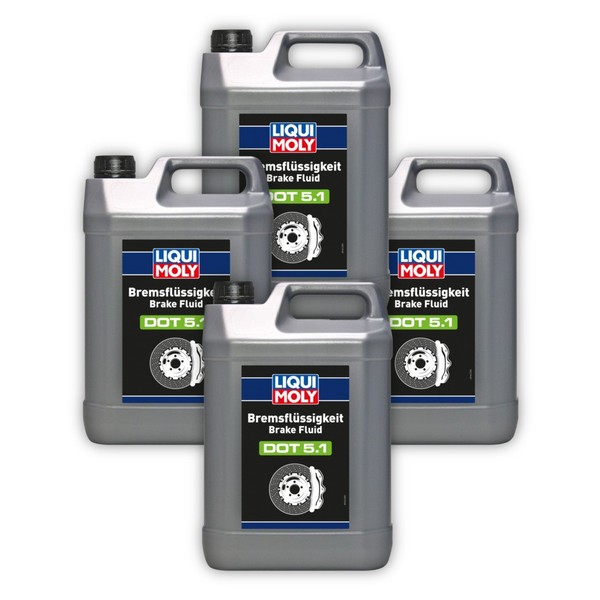 4X BremsflüSsigkeit Liqui Moly 21163 DOT 5.1 BremsflüSsigkeit Kanister 5 Lit-image