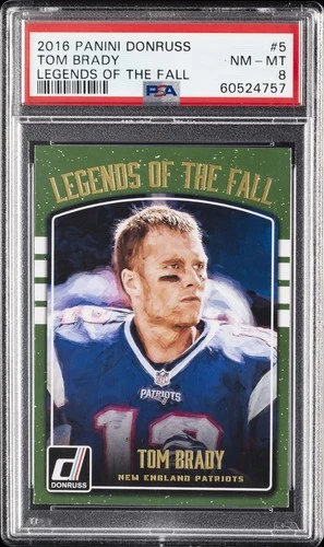2016 PANINI DONRUSS LEGENDS OF THE FALL #5 TOM BRADY PSA 8