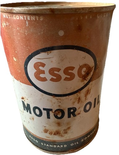 Vintage Esso Motoröl Happy Motoring Quart Blechdose anständig aber hat eine Delle. Rarität - Bild 4 von 7