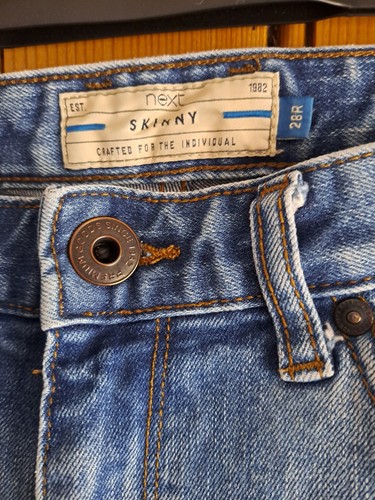 Next Skinny Blue Jeans 28R - Picture 2 of 4