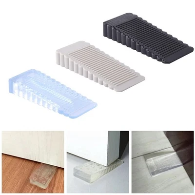 1 pièce butées de porte butées de porte caoutchouc PU silicone transparent/gr - Photo 1/4