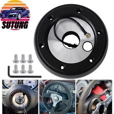 Black Steering Wheel Short Hub Adapter 185h For 1960-1974 Volkswagen Type