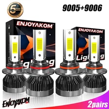 9005+9006 LED Combo LED Headlight Kit 360000LM Light Bulbs Hi/Low Beam 6000K