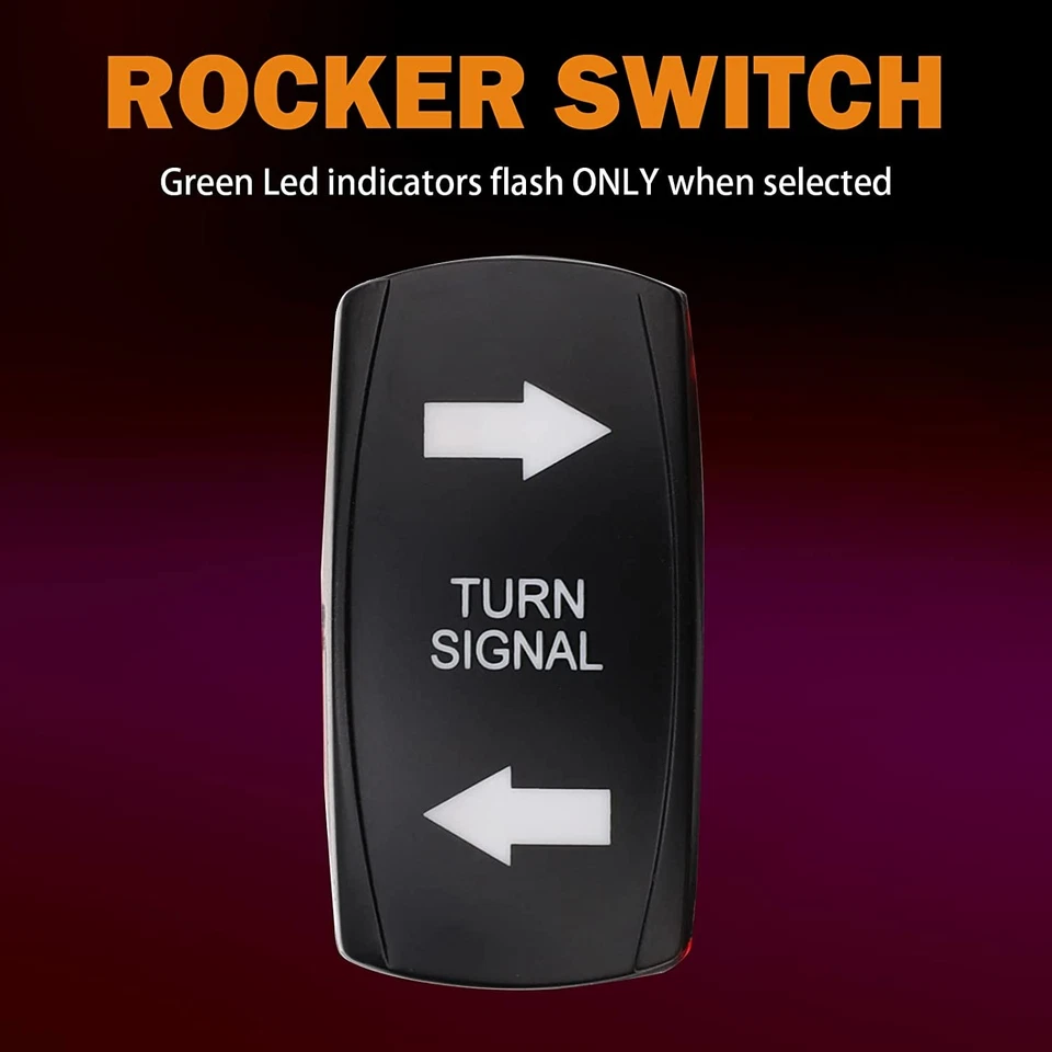 Universal UTV Rocker Switch Turn Signal Kit for UTV Side Row Vehicle Harness - Image 3 of 4