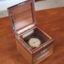 H87 HAMILTON SHIPS CHRONOMETER MODEL 22 MARINE US NAVY 21J UP DOWN INDICATOR!