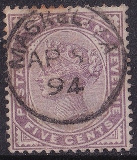 CEYLON POSTMARK / CANCEL "MASKELIYA" 1894
