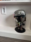 NO BOX -Funko Pop Star Wars 10" Silver Chrome Mandalorian and Child Bobble Head