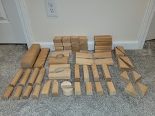 Vintage Classic Wooden Building Block Set Toy...