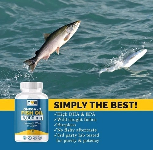 Omega 3 Fish Oil 6000 Mg with Maximum EPA DHA - Supports Brain, Liver, Heart ... - Picture 3 of 8