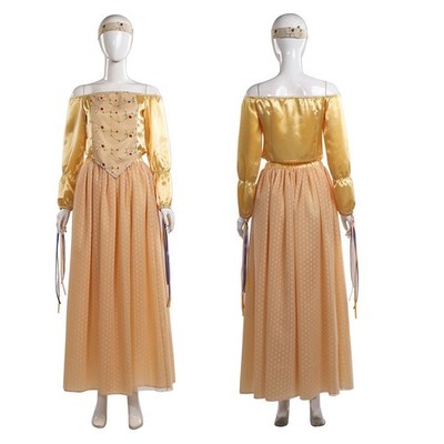Cosplay Star Wars Padm Amidala Gold Dress Costume Halloween Carnival Suits  Gown | eBay