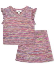 Peek Kids Space-Dye Stripe Skirt Set