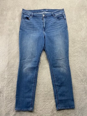 Old Navy Jeans Women's 16 Blue Denim High Rise Straight Casual Normcore