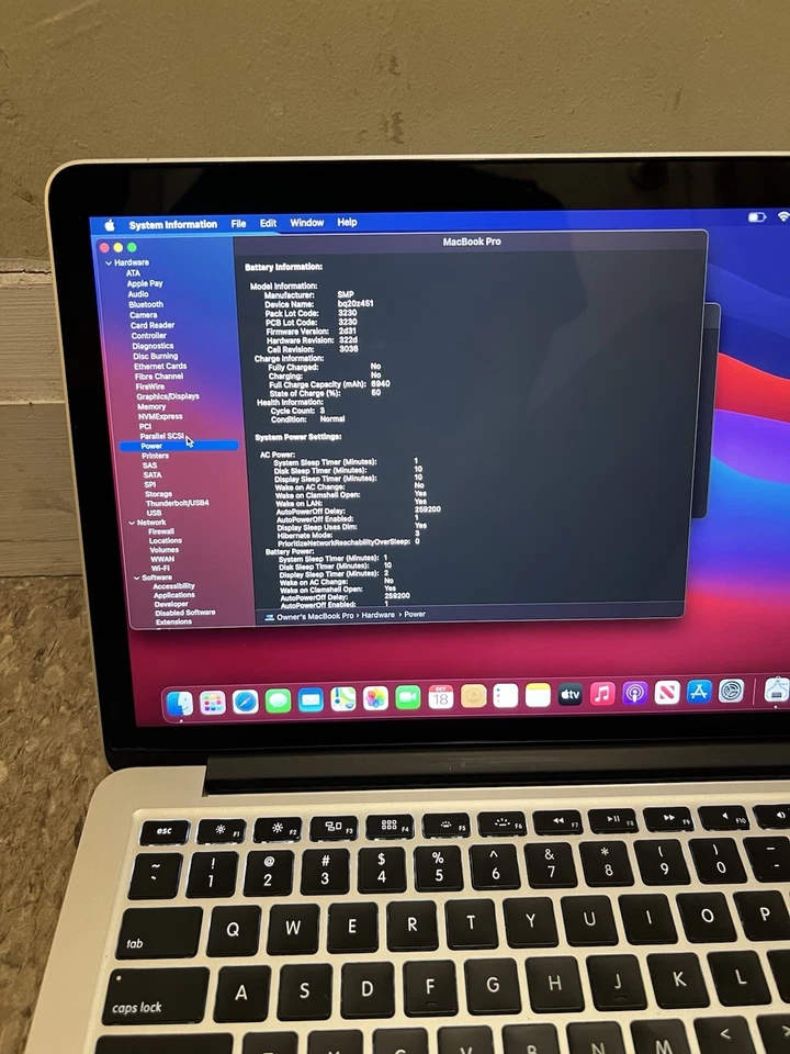 MacBook Pro 13” A1502 Late 2013, Core i5, 8G RAM, 250G SSD, NO AC - Image 3 of 4