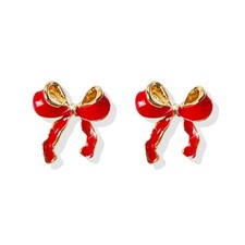 Dainty Bow Earrings for Women Bow Stud Earrings gold Trendy Pink Bowknot Earring