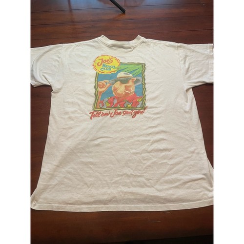 Camel Joe's Beach Club T-Shirt Pocket Single Stitch 90s Vintage - Picture 4 of 4