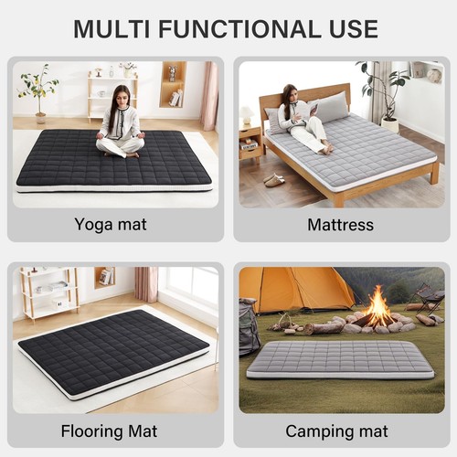 Japanese Futon Floor Mattress, Twin Size Thick Tatami Mat Portable & Foldable... - Picture 7 of 9