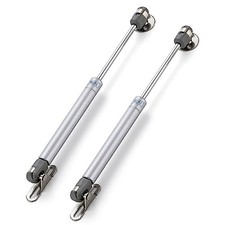 Silver Cabinet Gas Struts Lid Support, 10 Inch, 2 PCS, 80N/18 LB Silver