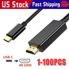 USB C to 4K HDMI Cable Video Converter Adapter 6Ft Type C to HDMI 4K Cord Lot