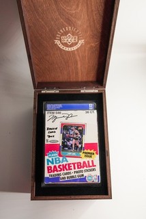 Michael Jordan Signed and Inscribed 1/1 1986 87 Fleer Basketball 36 Pack Wax Box