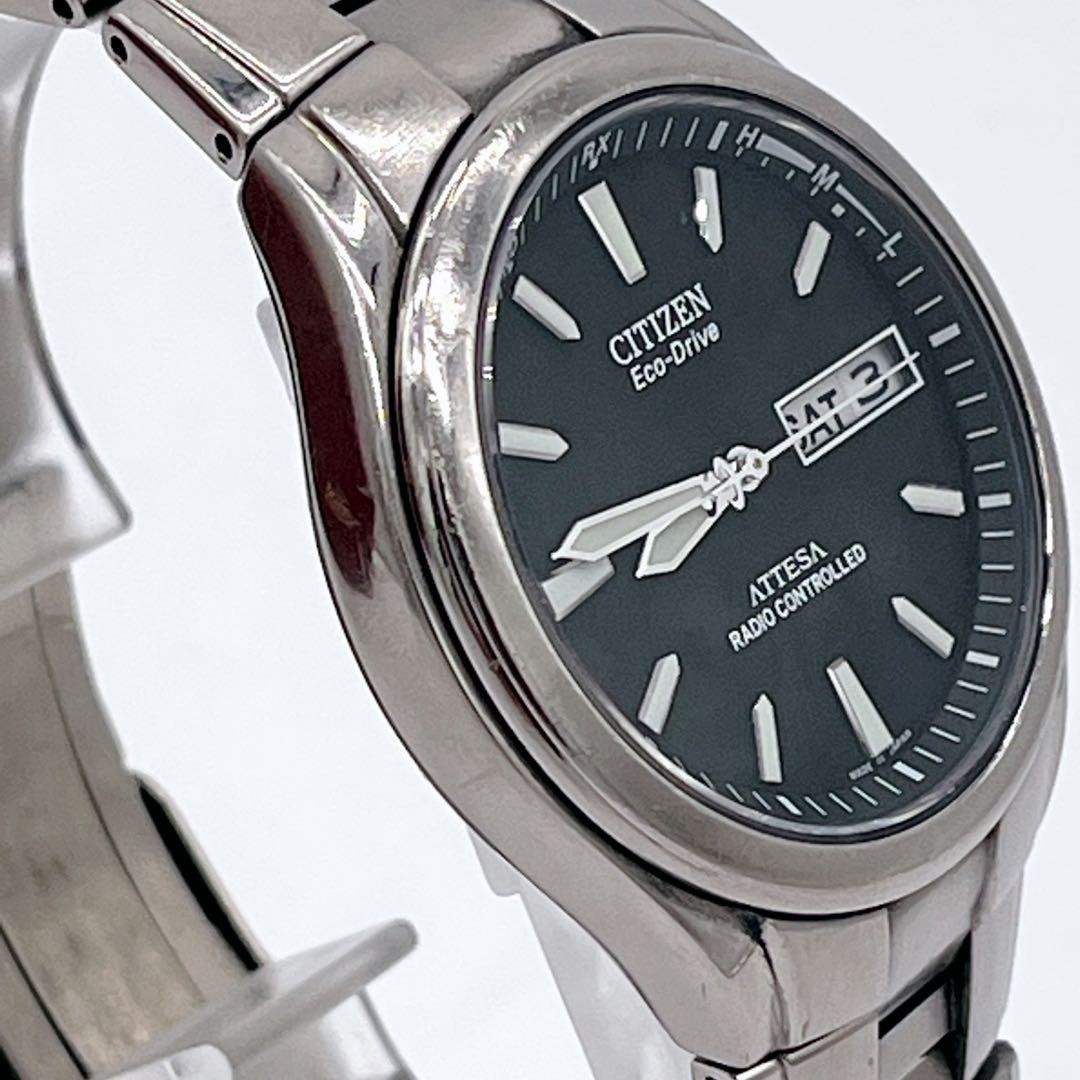 Citizen Attesa H100-T010431 Day Date Titanium Eco Drive
