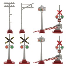  8 Pcs Miniature Signal Light Train Dollhouse Architectural Model Accessories