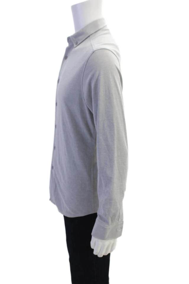 Camisa Vince Camuto Para Hombres Mezcla de Algodón Cuello Abotonada Azul Talla S Foto 2 de 4