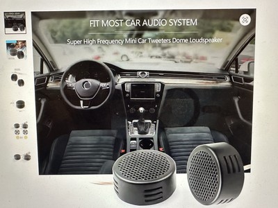 2x Schwarz 500W Klein Auto Rund Hochtöner Stereo Laut Kalottenhochtöner (T18)