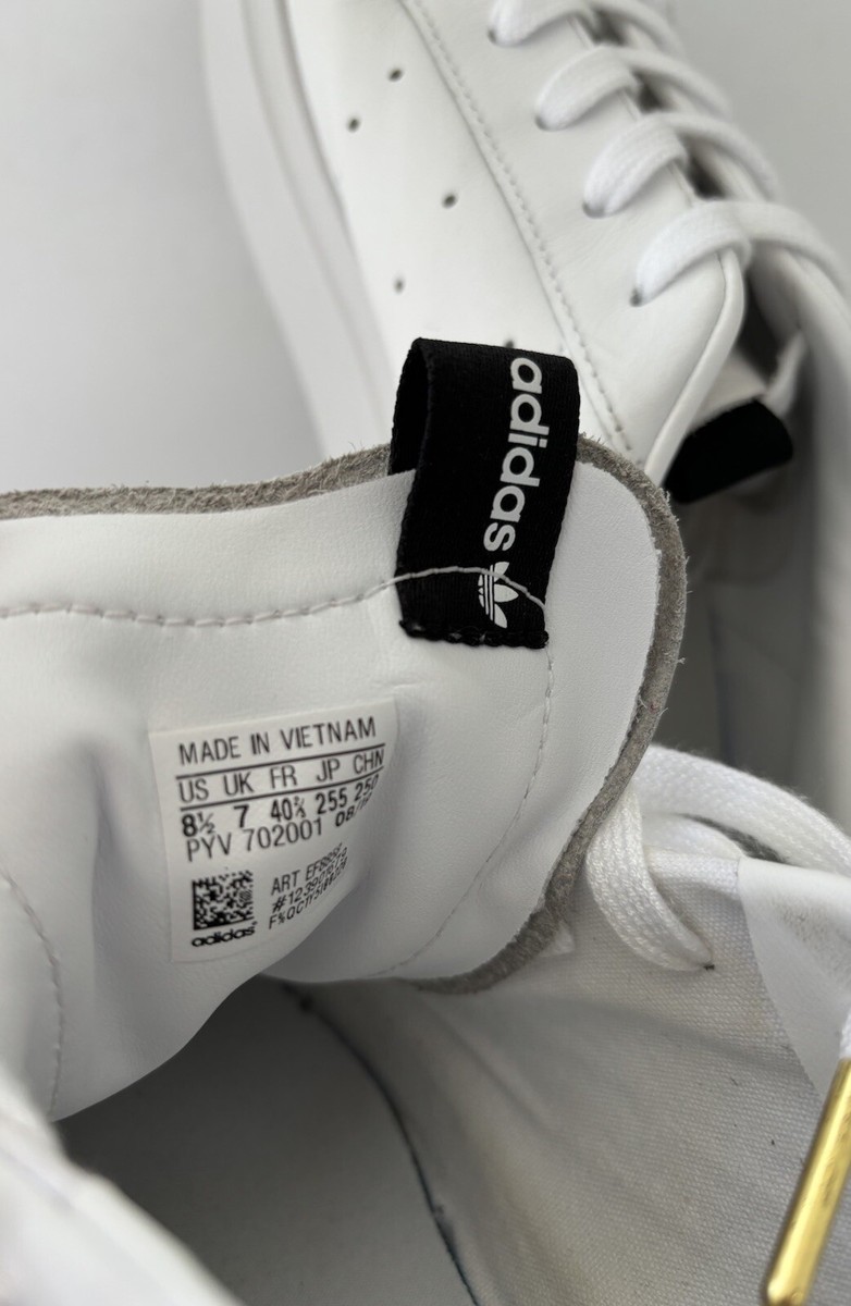 Adidas Originals Sleek White Leather Sneakers Shoes Women's