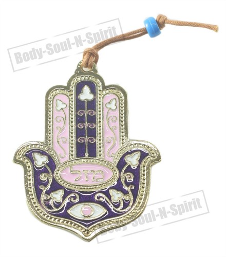 Lucky Wall Hanging Hamsa Judaica Kabbalah Gold plated Pendant Charm Gift - Picture 6 of 6