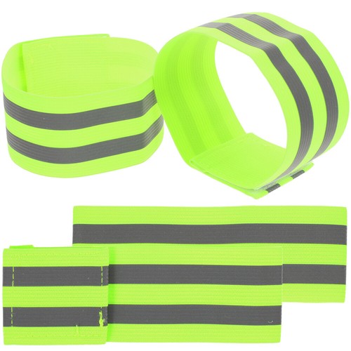 4 Pcs Running Armband Tape for Clothes Reflective Wrist Strap Working