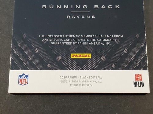 2020 PANINI BLACK J.K. DOBBINS ROOKIE SILVER INK AUTO PATCH SIGNATURE LOGO #/10 - Picture 7 of 11