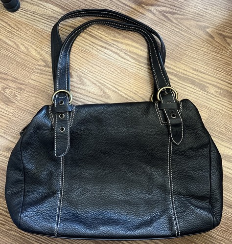 Saks Five Avenue S5A Carryall Braun Kiesel Echtleder Schulter Handtasche - Bild 2 von 7