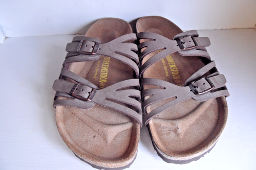 Birkenstock Sandalo Taupe con Cinturino Taglia 39/8 Beige N/M Fibbia Regolabile