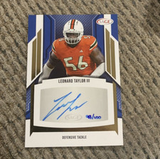 2024 Sage Football Gold Foil Auto /100 Leonard Taylor III #A-LT3 New York Jets